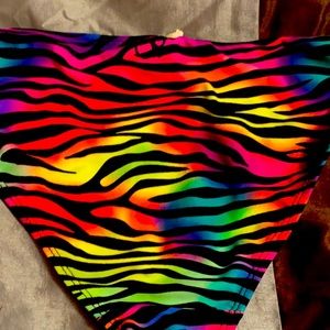 Very cute rainbow zebra bikini bottoms